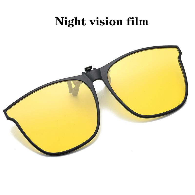 Polarized Clip On Sunglasses Men Women Pochromic Car Driver Goggles Night Vision Glasses Anti Glare Vintage Square Glasses