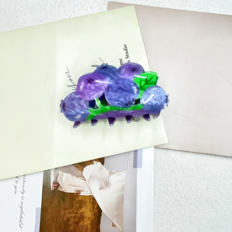

Pastoral Vegetable Acrylic Hair Claw - Creative Shark Clip for Women s Hair
