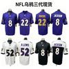 Baltimore Ravens NFL Camiseta de Fútbol Manga Corta Ropa de Equipo Bordada para Hombre Ropa Deportiva para Aficionados