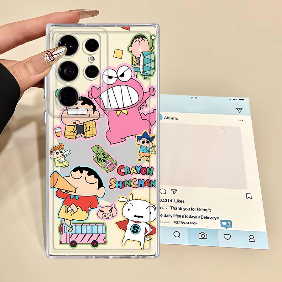 Süße Buntstifte Shinchans Handyhülle Case für Samsung Galaxy S20 Plus S26 S25 Edge S21 S23 Ultra S22 FE S24 Note 20 Ultra 10