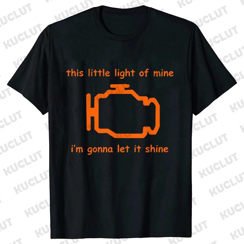 Oversized Men T Shirt Check Engine Oil Battery Print Harajuku Tshirt Hiphop Summer Streetwear Mechanic Repair Tshirt Y2k Top