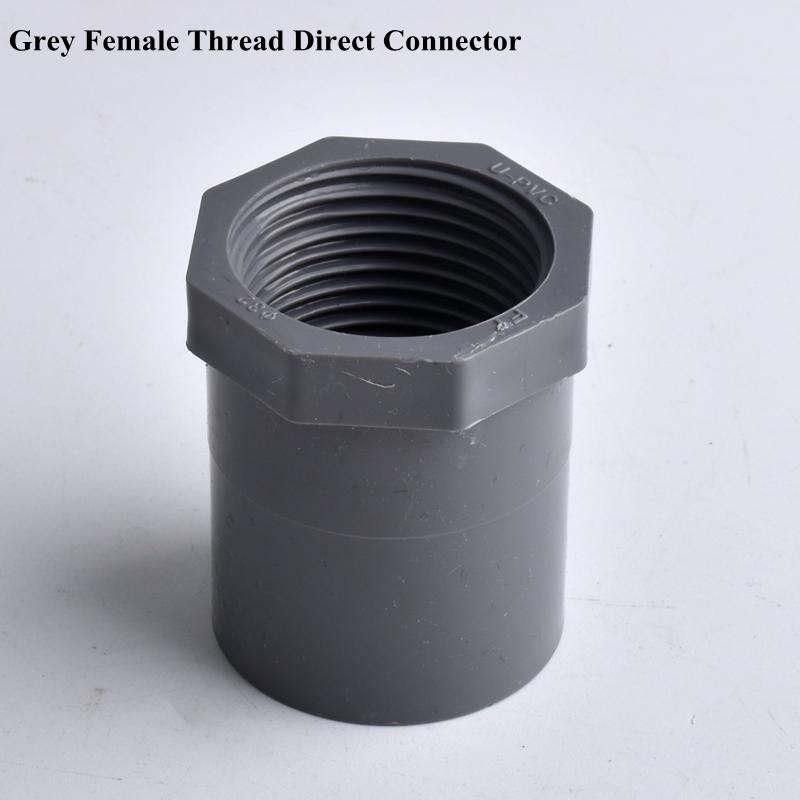 1/2" ~2" Thread To 20-63mm PVC Direct Pipe Connector, Garden Watering Irrigation Aquarium Fish Tank Water Tube Joint Fittings