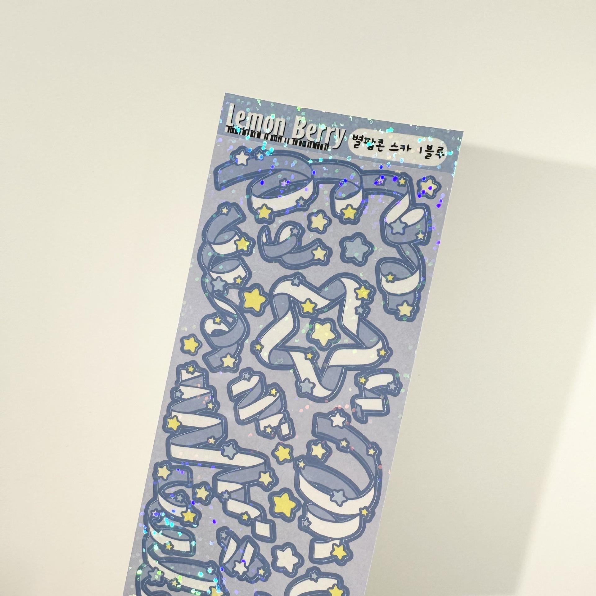 Корейские популярные наклейки со звездами и лентами Ins Handbook Small Card Goo Card — фото 7