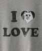 Beullusseonpeullawo I Love Cat Crop Top [Melange Gray]