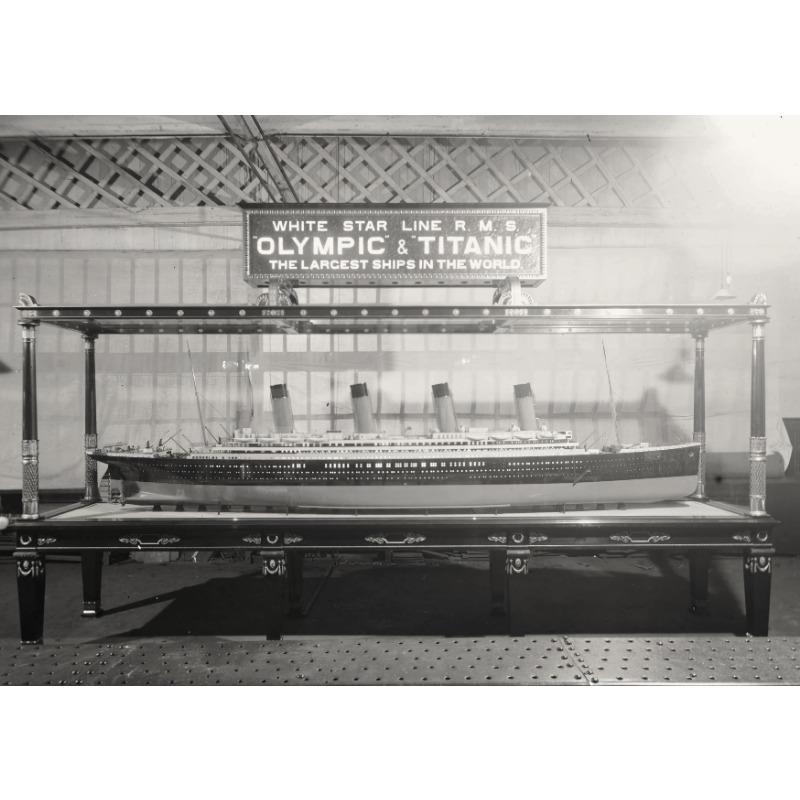 Černobílé staré fotografie Titaniku Plakát Plátno Tisk Retro Nástěnná dekorace Obrázek Vintage Nástěnná dekorace Nádherný 1912