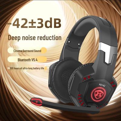Over-Ear Gaming Headphones: Long Battery Life, Multi-Device Connection, Noise Reduction, Low Latency.