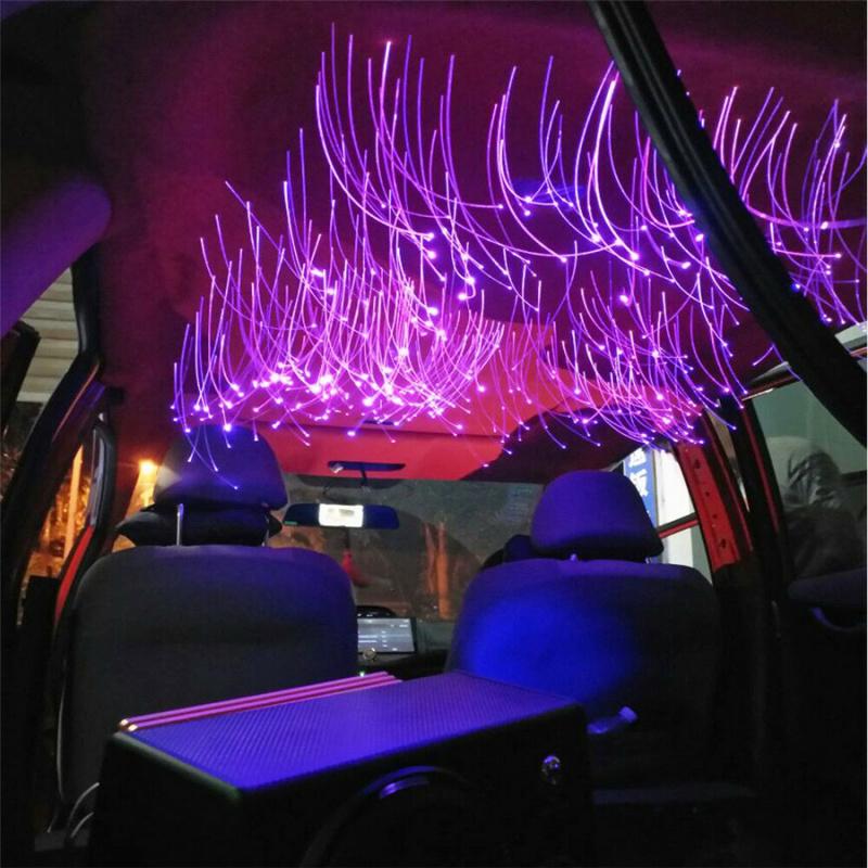 300Pcs 12W Rgbw Led Fiber Optic Lamp Car Roof Ceiling Star Light Kit App Control