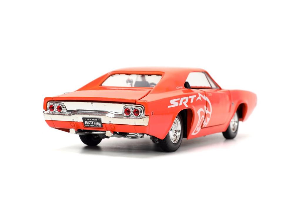 Jada Toys BIGTIME MUSCLE 1/24 Scale 1968 Dodge Charger Orange/Graphics Finished Product