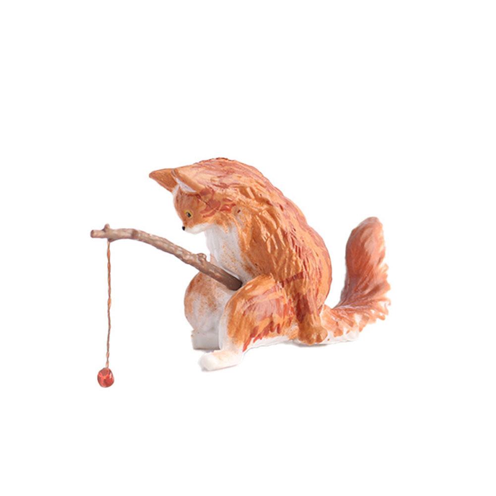 Fishing Cat Aquariums Decorations Fish Tank Hangable Landscape Aquarium Cat Fishing Ornament Home Aquarium Decor