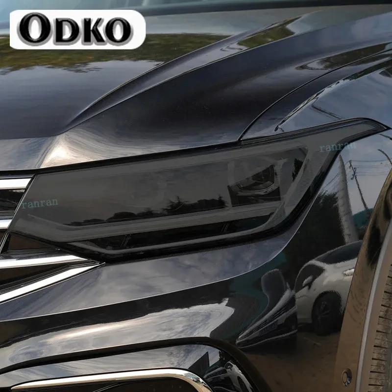 Car Headlight Tint Smoked Black Protective Film TPU Stickers For Tiguan Facelift -Present Accessories Anti-Scratch Repair