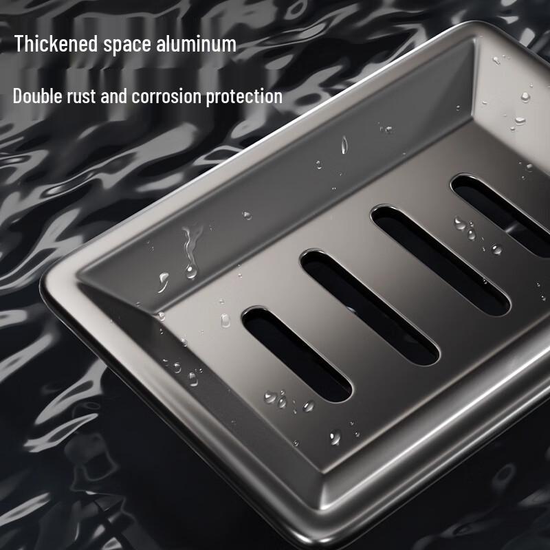 No-Punch Wall-Mounted Double-Layer Soap Holder