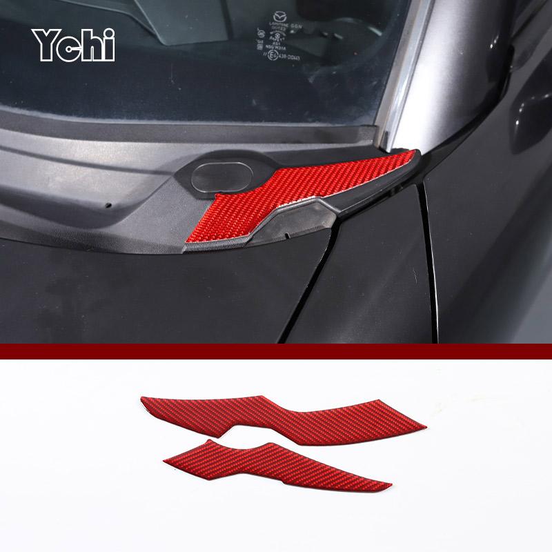 Red Soft Carbon Fiber For Mazda MX-5 NC 202016-2026 Car Center Control Interior Sticker Car Modification Accessories
