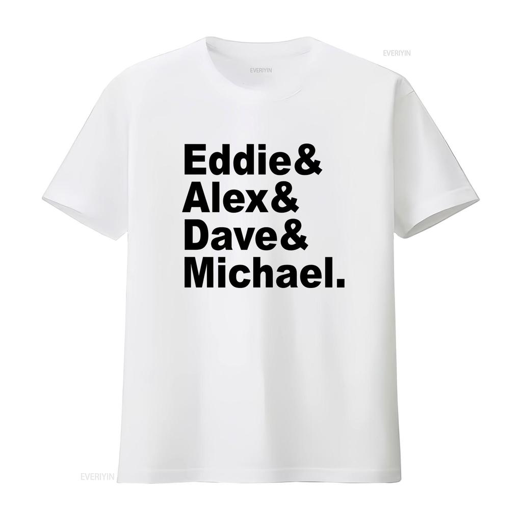 Eddie Alex Dave Michael Cotton T Shirt Vintage Washed Streetwear Slightly Unisex Casual Breathable Top For Everyday Wear