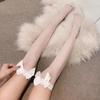 White Lolita Sexy Over Knee Long Socks Women Sweet Girls Bowknot Gothic Punk Lace Mesh Thigh High Fishnet Stockings