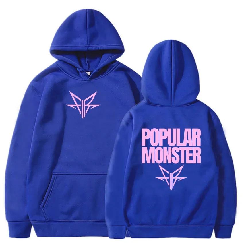 Autumn and Winter Comfortable Soft Men's Trendy Loose Hoodie Falling In Reverse Album Popular Monster Print Adult Sweatshirt