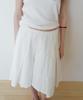 Seuleoum Classic Cotton Pleats Skirt_White