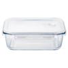 Aderia CookRock Rectangle 1000WT 1000ml Microwave-Safe Storage Container, Glass Canister, Heat-Resistant, Airtight, for Condiments, Coffee Beans, and