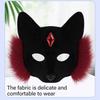 Animal Foxes Wolf Mask Halloween Party Cosplay Costumes Props Plush Cats Half Face Mask Masquerades Mask for Carnivals