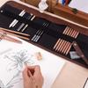 16/24/36/48/72/120 Holes Canvas Roll Pen Curtain Pencil Bag Case Holder Storage Pouch Stationery School Supplies