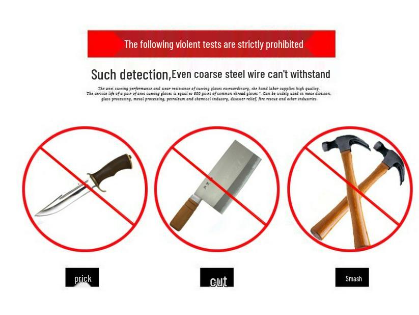 316L Nerezová ocel odolná proti opotřebení Protipořezové rukavice pro zpracování ryb
