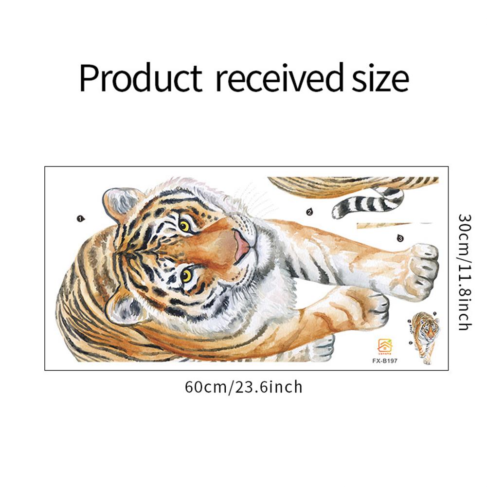 Tiger Print Wall Sticker Bedroom Kindergarten Entrance Wall Background Decoration