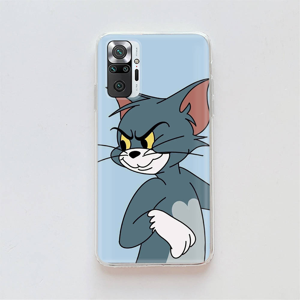 Transparente Hülle für Samsung A04 A14 A23 A34 A54 M23 M33 M52 M53 Realme Narzo 50 50I 50a Prime C35 C55 C30S 10 9 Pro T-93 Tom Jerry Maus