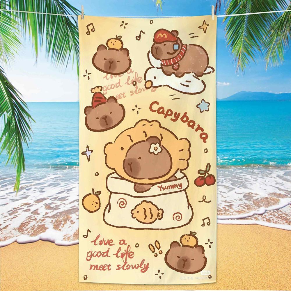 Capybara Towel Microfiber Beach Towel Absorbent Quick dry Soft Yoga Swimming Resort Mountain Climbing Towel