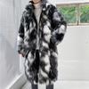 Autumn and Winter Fur Coat Men's Warm Thickened Leather Coat Fashion Casual Long Coat Street Loose Jacket