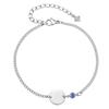 Personalized Zircon Initial Charms Bracelet with Birthstone, Free Custom Engrave Name Bracelet, Birthday Jewelry For Women