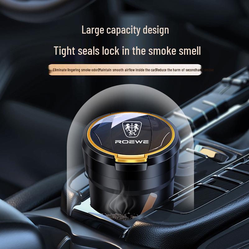 Roewe Car Ashtray with Ceramic Liner for i5, D7, Ei5, i6, RX5, RX3, RX8, iMA, X8