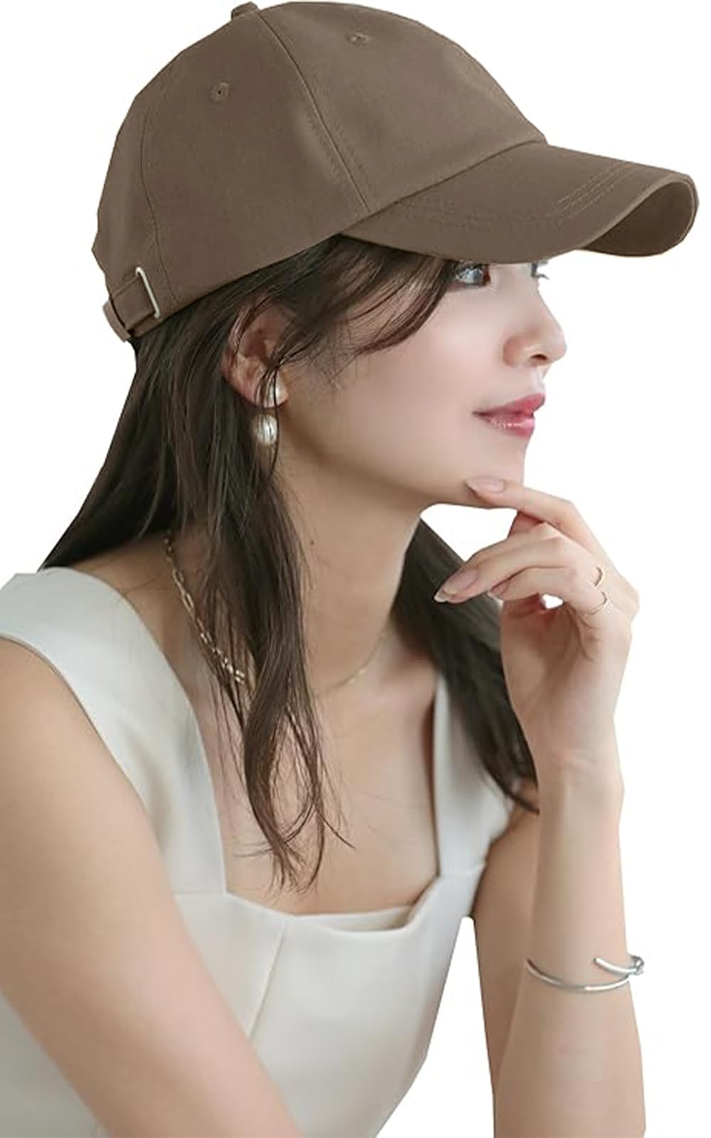 

[Little&More] Кепка, шляпа, женская, 2 размера, глубокая, защита от УФ-лучей, светоблокировка, стильная, защита от солнца [100% защита от УФ-лучей и света, UPF50+] (глубокий,