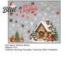 Seasonal Glass Surface Stickers Christmas Window Clings, Snowy Village House Xmas Tree Squirrel Rabbit Holiday Decorations Sticker, Double-Sided