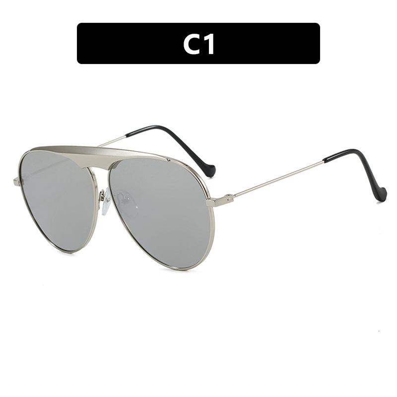 Classic Punk Pilot Sunglasses Women For Men Luxury Brand Designer Sun Glasses Popular Vintage Big Frame Metal Cool Shades Uv400