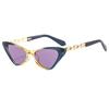 2022 Trendy Women's Metal Chain Triangle Sunglasses
