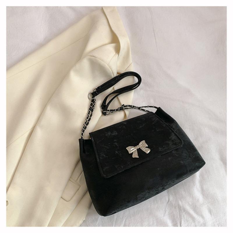 

Niche commuter bag messenger bag women s spring and summer new trendy fashion versatile shoulder chain tote bag чёрный