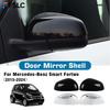 Door Mirror Shell For Mercedes-Benz Smart Fortwo Forfour 453 W453 2015-2024 Car Rearview Accessories Glossy Black Chrome Silver