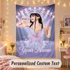 Custom Personalized Tapestry,Ayliva Print Custom Name Text Wall Art Hanging for Bedroom