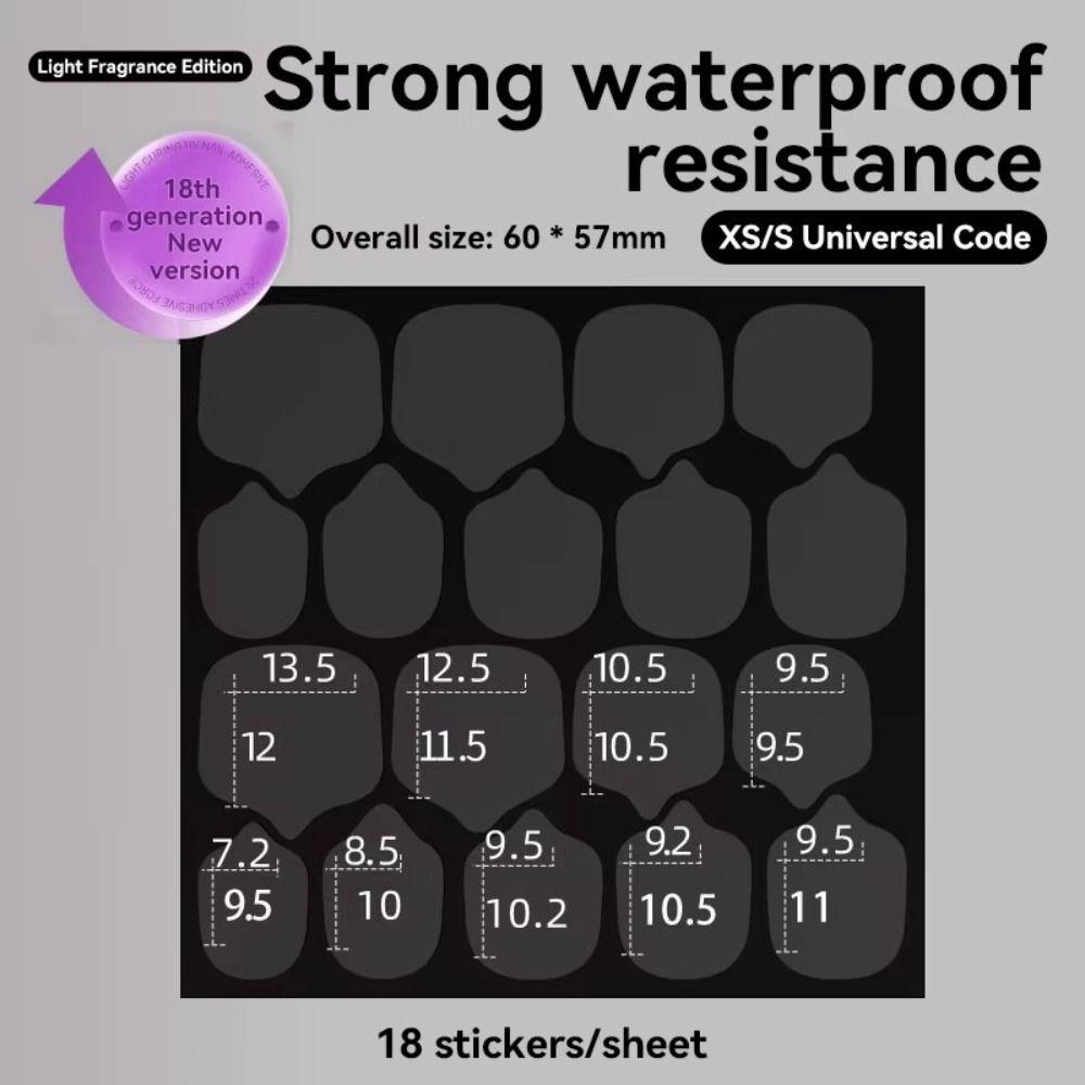 10Sheets/Set Transparent UV Nail Jelly Glue Double Sided Waterproof Nail Glue Sticker Strong Adhesion Press-on Nails Glue