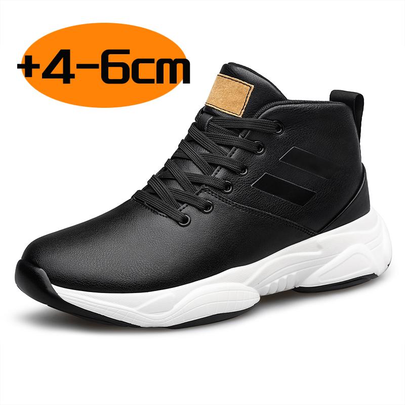 Fashion High Top Men's Genuine Leather Sneakers Comfortable Outdoor Casual Sports Shoes Non-Slip Male Trainers Outdoor Treking Footwear