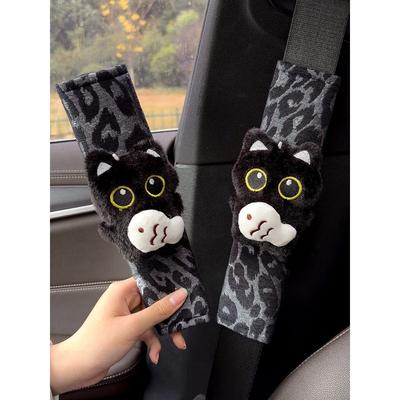 Cute Cat Car Seatbelt Shoulder Pads Creative Car Seatbelt Shoulder Protectors Anti-Strangle Protection Covers for Car Interior