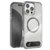 For iPhone 16 Pro Case Compatible with MagSafe Folding Kickstand Anti Drop PC + TPU Back Cover