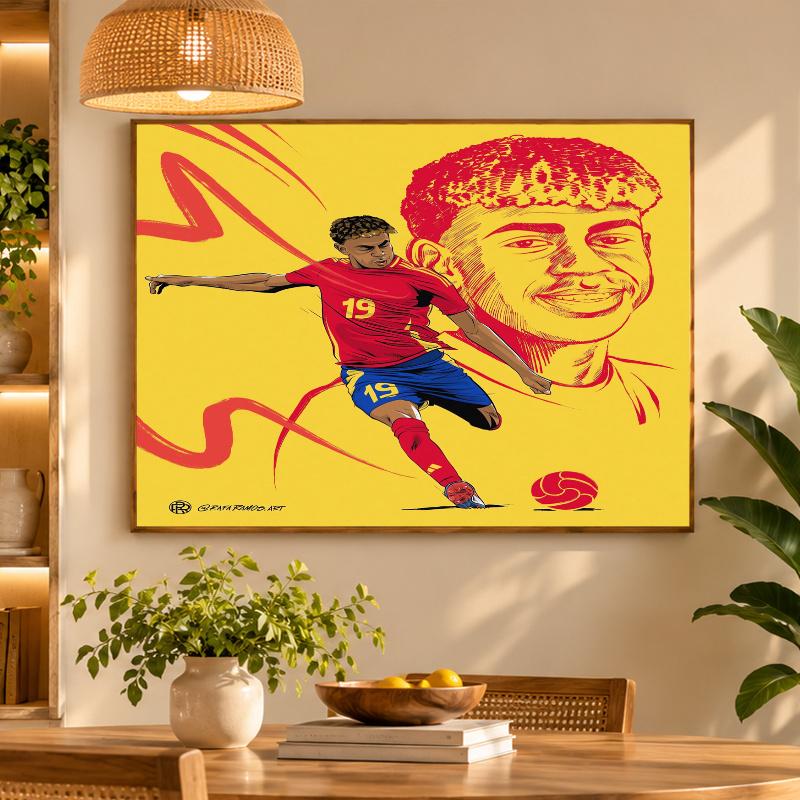 5D Diamond Painting Lamine Yamal DIY Full Drill Diamond Art Kit Home Decoration