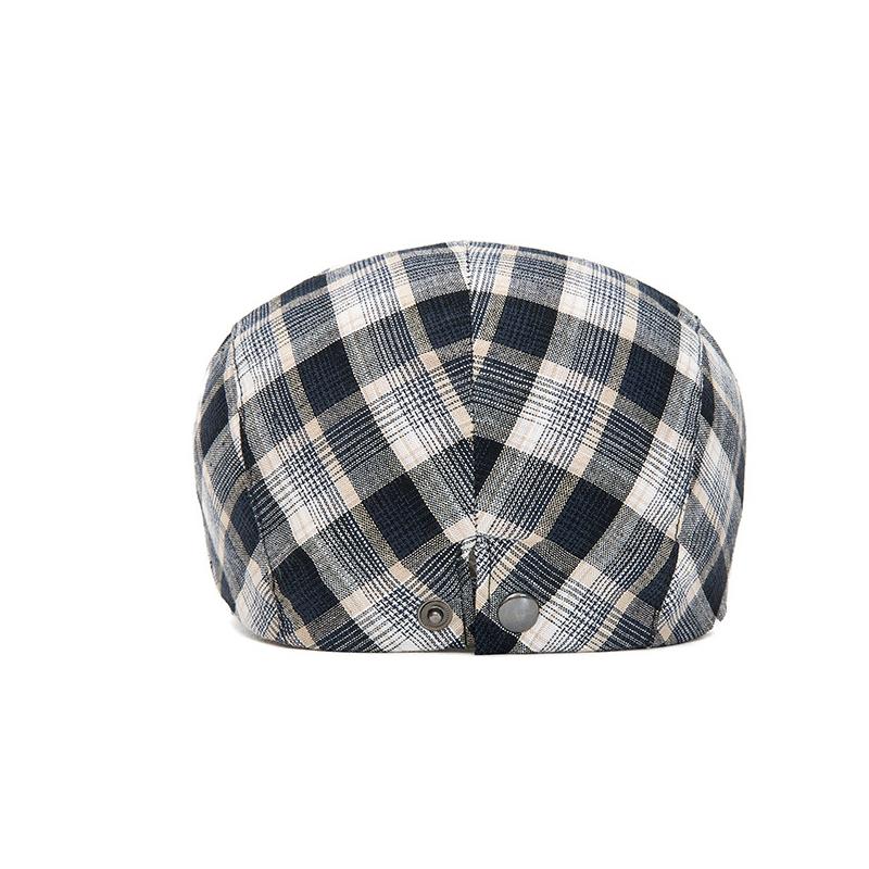 Plaid Beret Spring Summer Thin Men's Forward Hat Women's Newspaper Hat British Cap