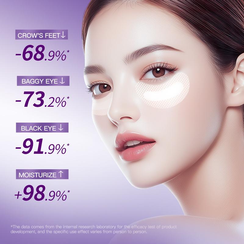 Eyes Bag Remove Collagen Eye Patch Instant Fade Fine Line Dark Circles Fat Particles Anti-Puffiness Snake Venom Peptide Freeze-dried Eye Mask