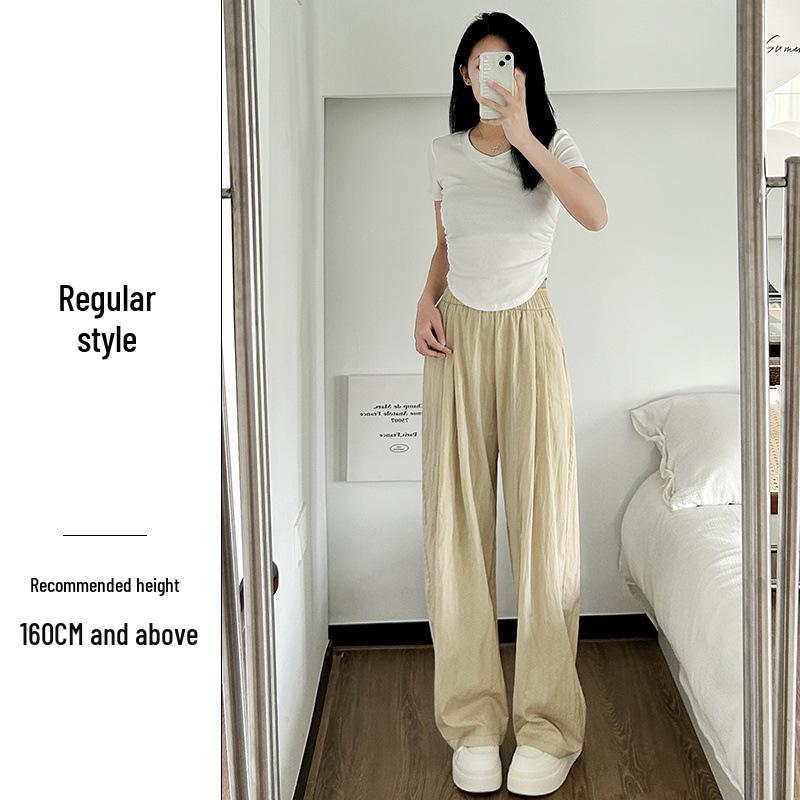 Drapey Wide Leg High Waist Summer Pants for Women - Slimming and Floor-Length, Yamamoto Style 2025