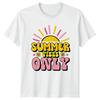 Summer Vibes Only T-Shirt Retro Groovy Summer Holiday Gift For Him And Her