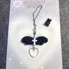 Cute Cellphones Strap Adorable Angel Wing Heart Phone Chain Vintage Keychains Pendant for Fashionable Individuals