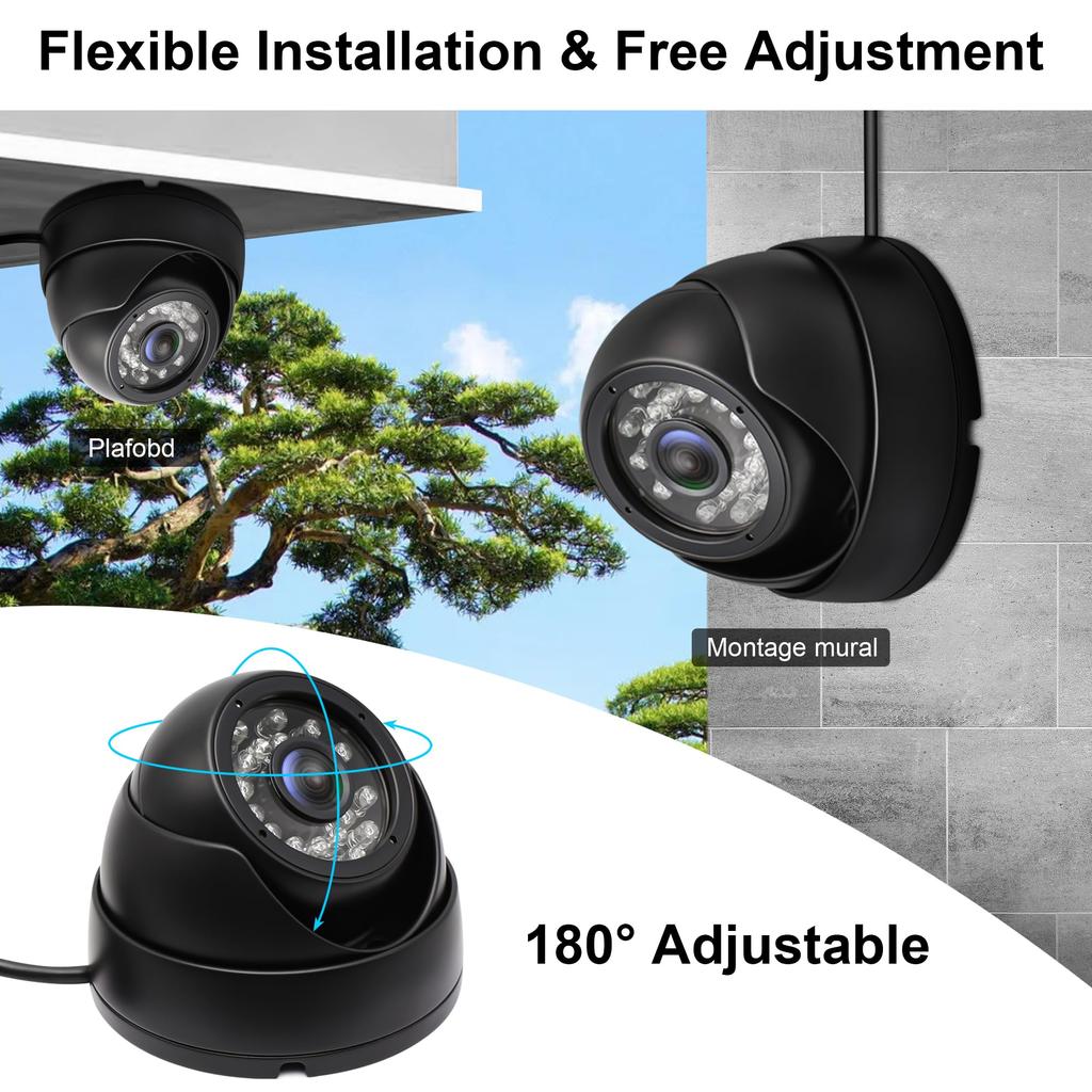 ELP CCTV USB Dome Camera 720P Security Camera Indoor Dog Cat Dome IP Cam with Night Vision Waterproof Dome Camera Outdoor Metal Housing 24 Full Day