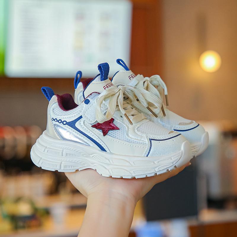 

Korean version of autumn lightweight running shoes girls wear dad shoes children s mesh sneakers girls popular casual shoes 23