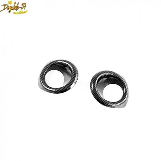 For Honda Civic Hatchback 2017- Carbon Fiber Front Fog Light Lamp Ring Trim